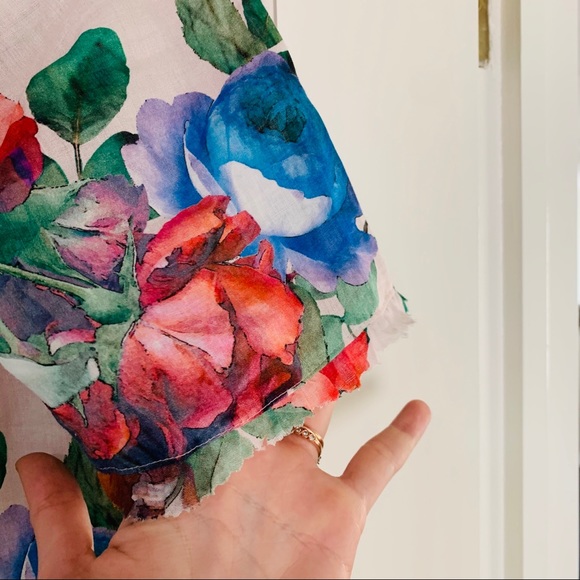 Johnny Was Workshop Linen Floral Shift Dress - Picture 6 of 9